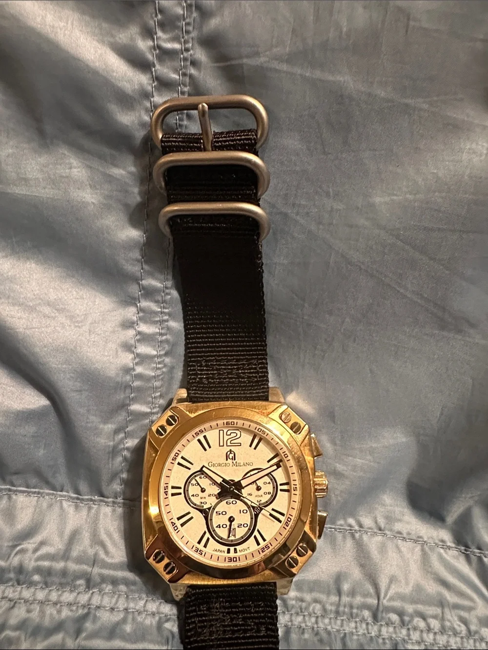 Gold Men's Chronograph Watch - Gold Dial